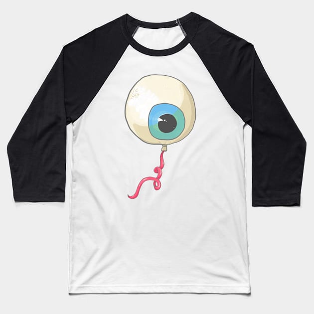 Balloon eye Baseball T-Shirt by Lhollowaydesign